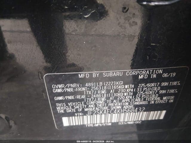 2019 SUBARU FORESTER PREMIUM 9