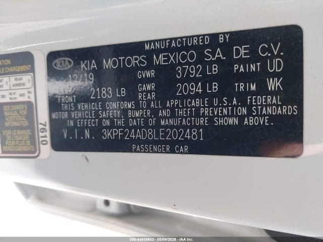2020 KIA FORTE LXS 9