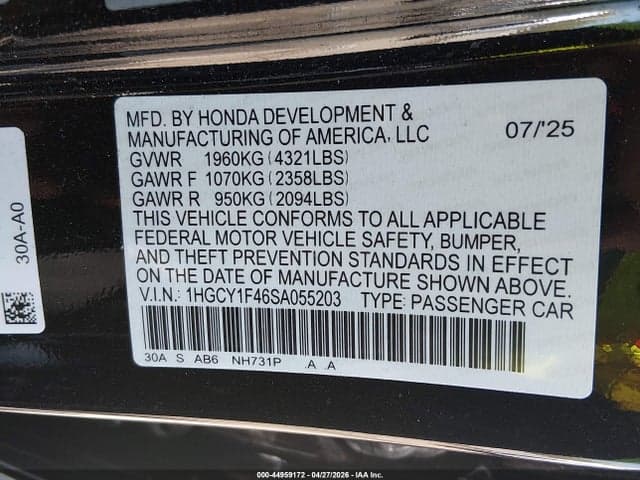2025 HONDA ACCORD SE 10