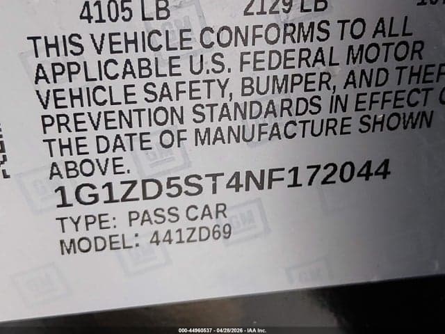 2022 CHEVROLET MALIBU FWD LT 9