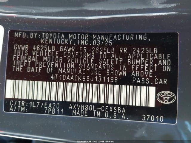 2025 TOYOTA CAMRY SE 9