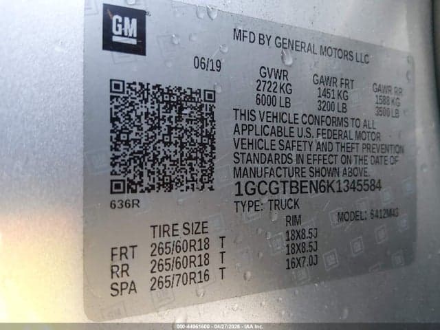 2019 CHEVROLET COLORADO WT 9