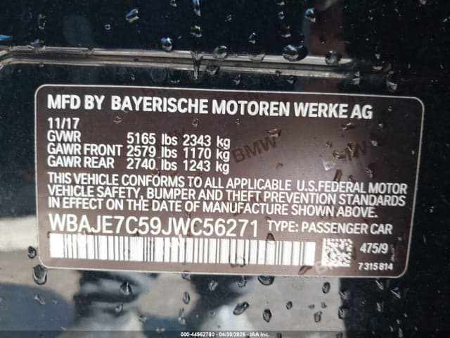 2018 BMW 540I XDRIVE 9