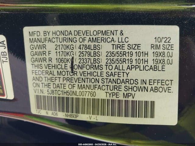 2022 ACURA RDX TECHNOLOGY PACKAGE 9