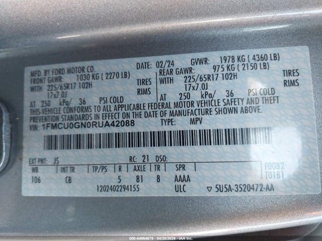 2024 FORD ESCAPE ACTIVE 9