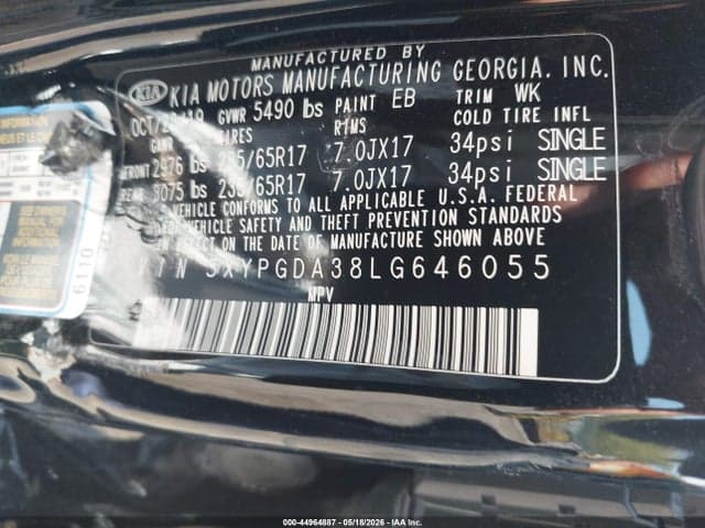 2020 KIA SORENTO 2.4L LX 9