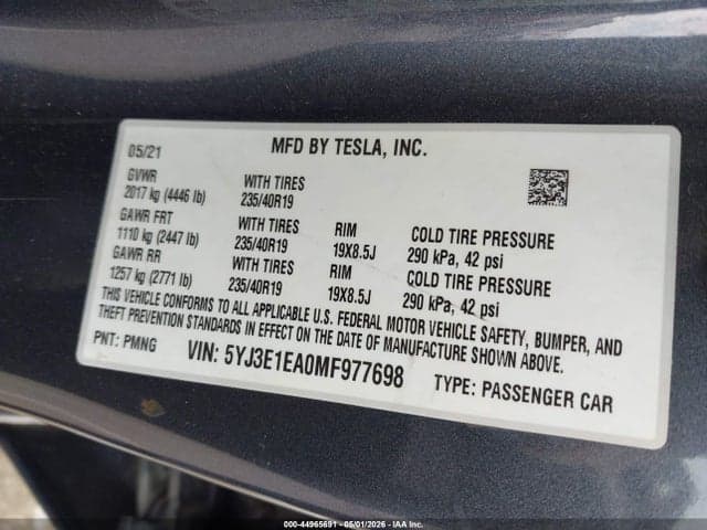 2021 TESLA MODEL 3 STANDARD RANGE PLUS REAR-WHEEL DRIVE 9