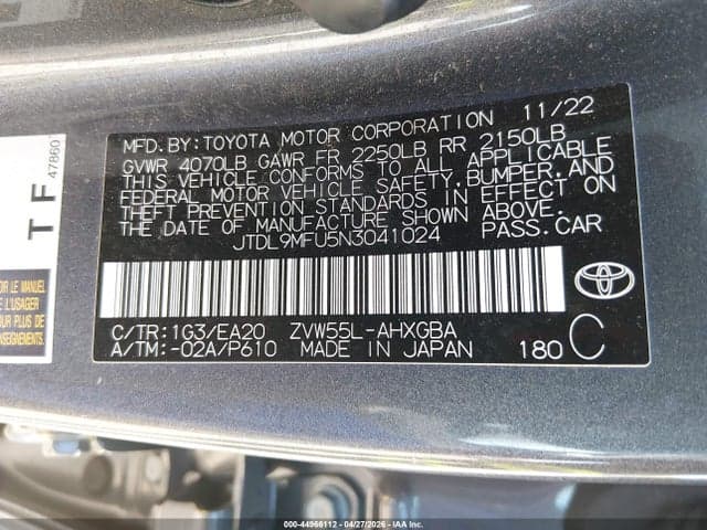 2022 TOYOTA PRIUS XLE AWD-E 9