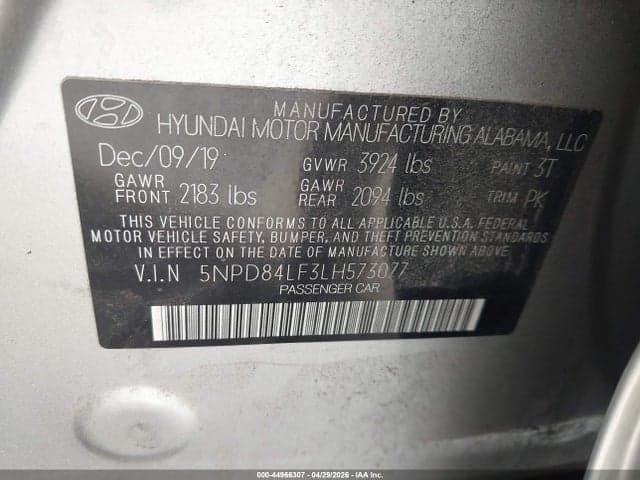 2020 HYUNDAI ELANTRA SEL 9
