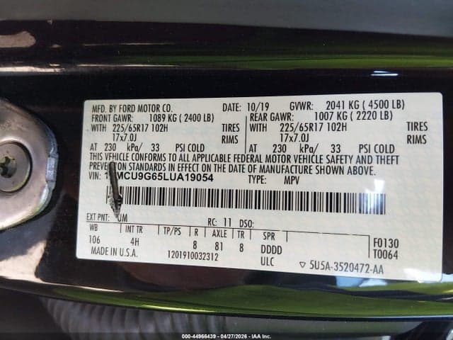 2020 FORD ESCAPE SE 9