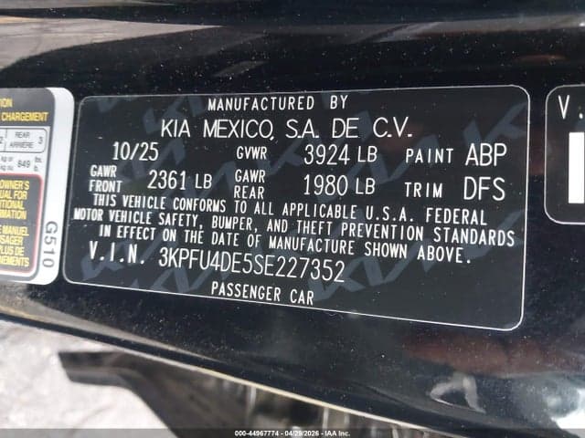 2025 KIA K4 EX 9