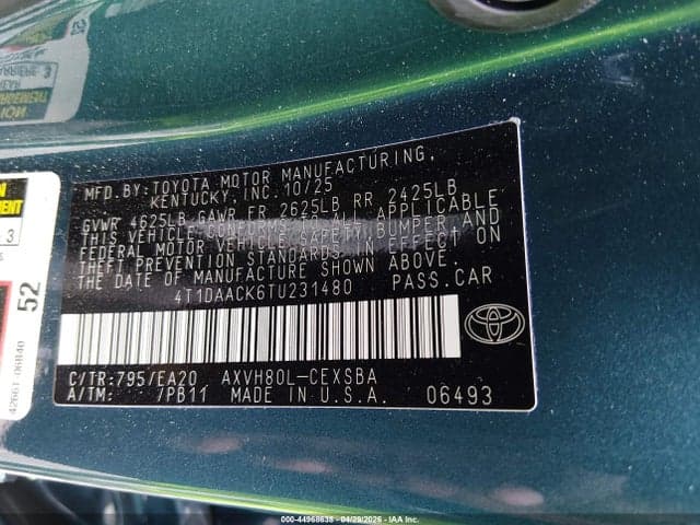 2026 TOYOTA CAMRY SE 9