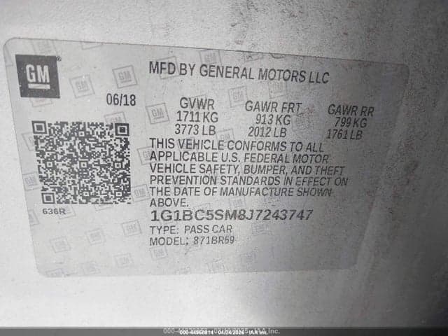 2018 CHEVROLET CRUZE LS AUTO 9