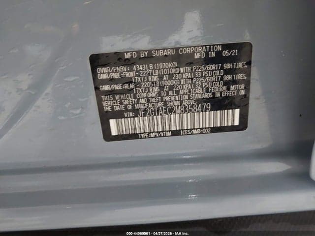 2021 SUBARU CROSSTREK PREMIUM 9