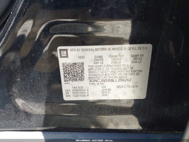 2020 CHEVROLET TRAX AWD LS 9