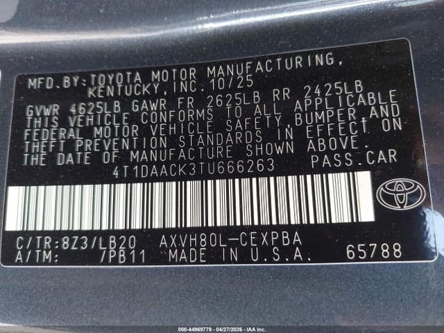 2026 TOYOTA CAMRY XSE 9