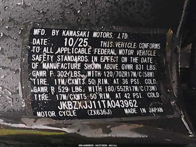 2026 KAWASAKI ZX636 K 10