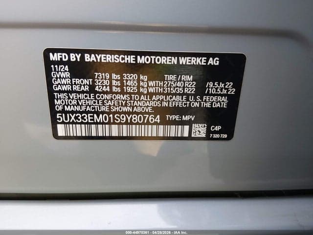 2025 BMW X7 M60I 9