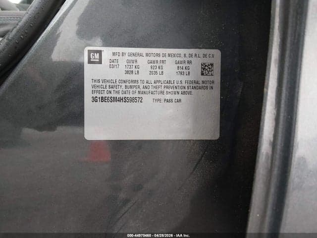 2017 CHEVROLET CRUZE LT AUTO 9