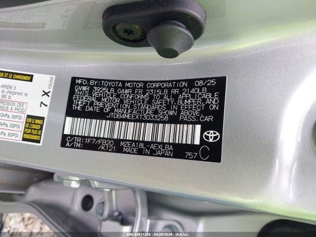 2026 TOYOTA COROLLA LE 9