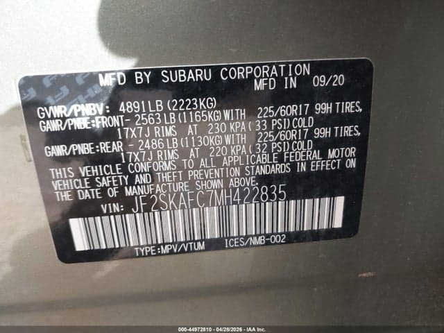 2021 SUBARU FORESTER PREMIUM 9