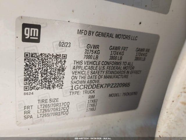 2023 CHEVROLET SILVERADO 1500 4WD STANDARD BED LT 9