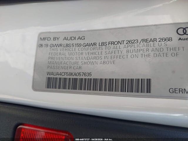 2019 AUDI S5 3.0T PREMIUM 9