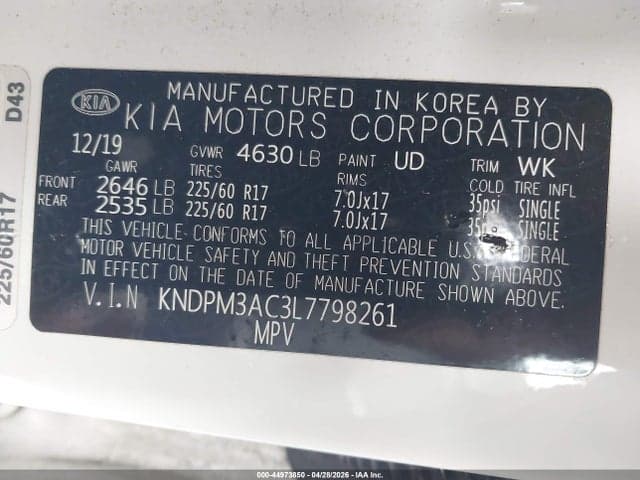 2020 KIA SPORTAGE LX 9