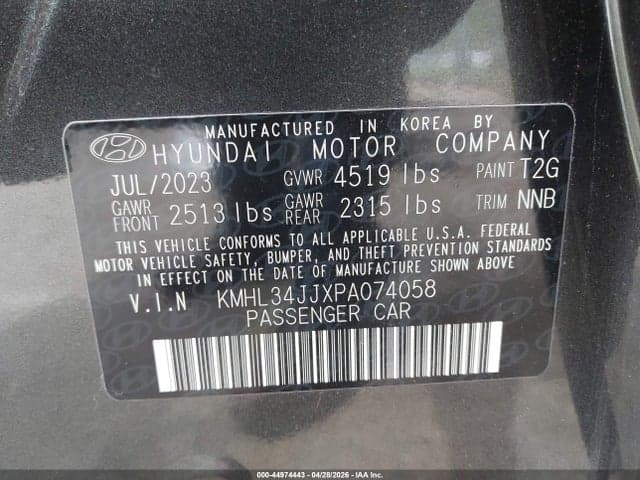 2023 HYUNDAI SONATA HYBRID SEL 9