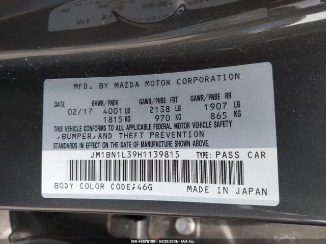 2017 MAZDA MAZDA3 TOURING 2.5 10