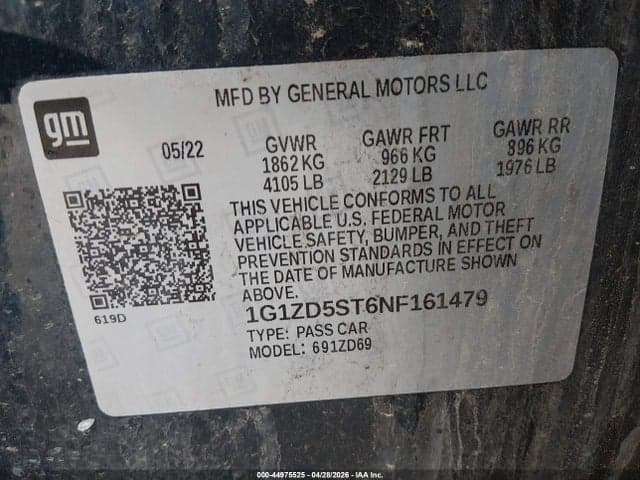 2022 CHEVROLET MALIBU FWD LT 9