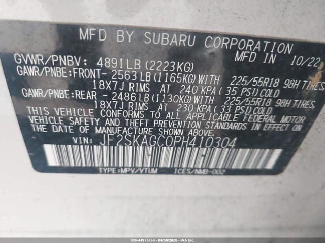 2023 SUBARU FORESTER SPORT 9
