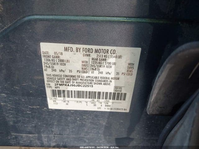 2018 FORD EDGE SEL 9