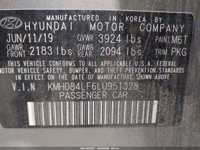 2020 HYUNDAI ELANTRA SEL 9