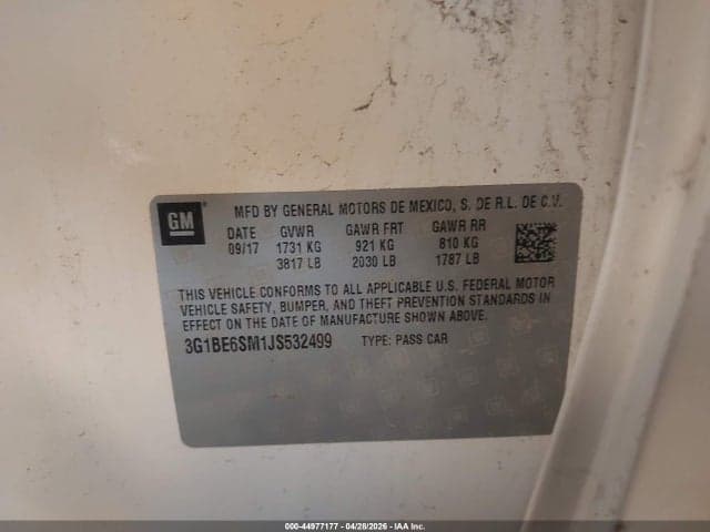 2018 CHEVROLET CRUZE LT AUTO 9