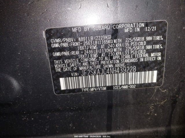 2022 SUBARU FORESTER SPORT 9