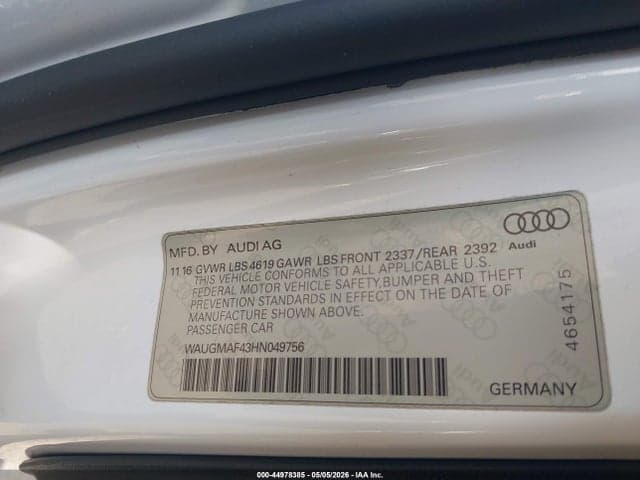 2017 AUDI A4 2.0T ULTRA PREMIUM 9