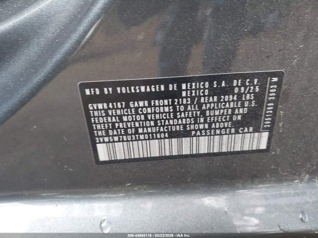 2026 VOLKSWAGEN JETTA S 9