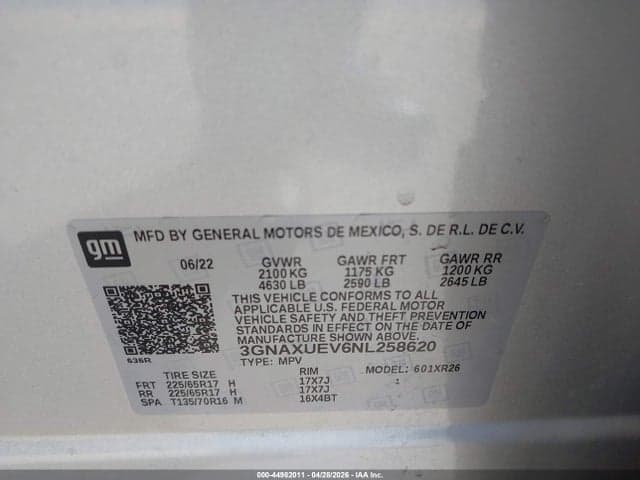 2022 CHEVROLET EQUINOX AWD LT 9