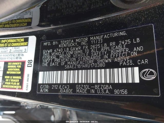2024 LEXUS ES 350 LUXURY 9