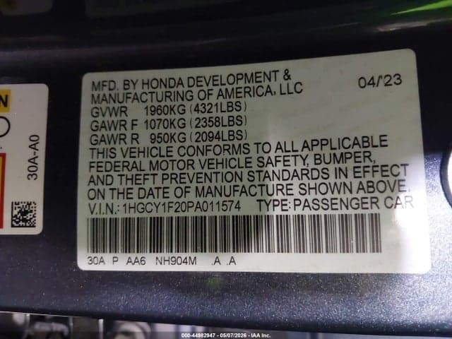 2023 HONDA ACCORD LX 9