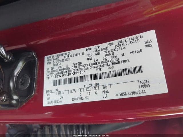 2019 FORD F-150 XLT 9