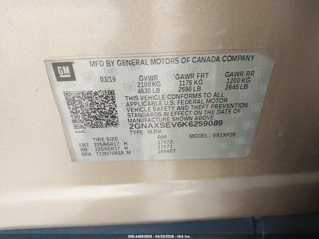 2019 CHEVROLET EQUINOX LS 9