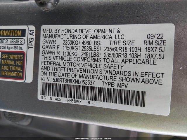 2022 HONDA CR-V HYBRID EX-L 9