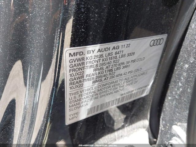 2023 AUDI Q8 PREMIUM PLUS 55 TFSI QUATTRO TIPTRONIC 9