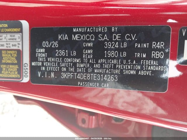 2026 KIA K4 LXS 9