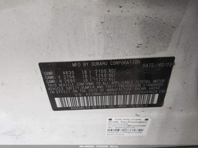 2023 SUBARU LEGACY PREMIUM 9