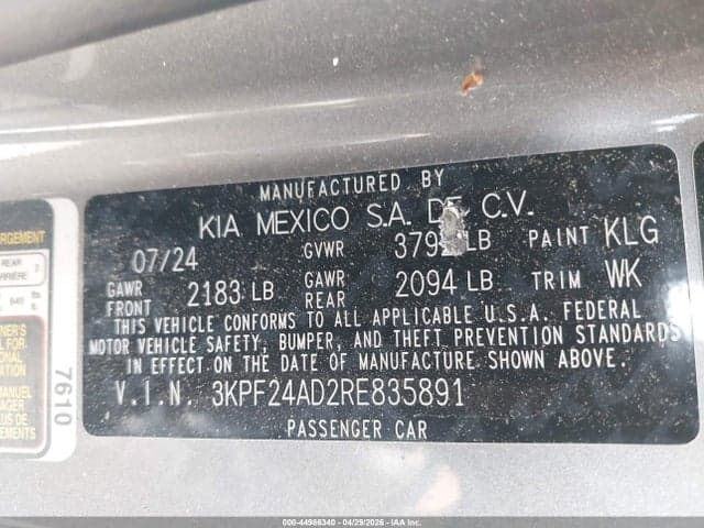 2024 KIA FORTE LXS 9