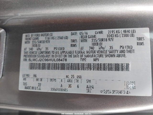 2017 LINCOLN MKC SELECT 9