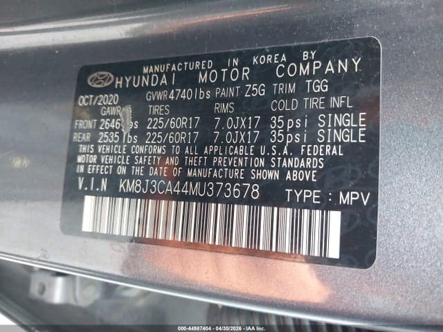 2021 HYUNDAI TUCSON VALUE 9